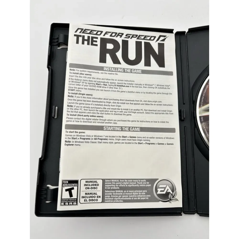 Need for Speed: The Run Limited Edition ( PC DVD-ROM, 2011) 2 Discs VG Condition